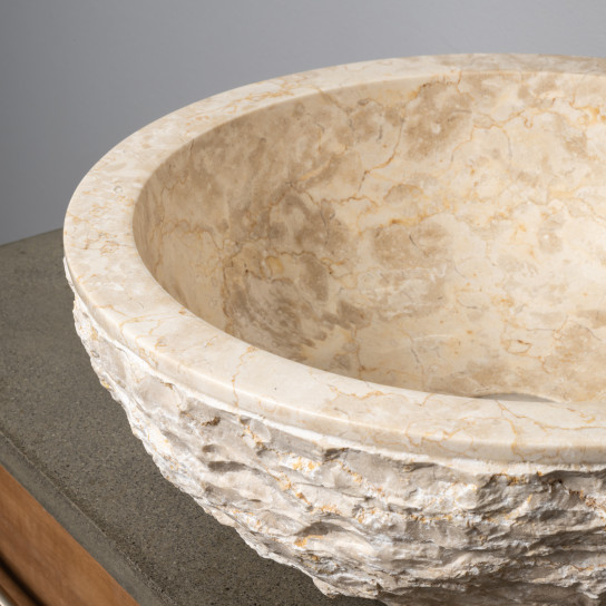Rome cream marble countertop sink 40 cm