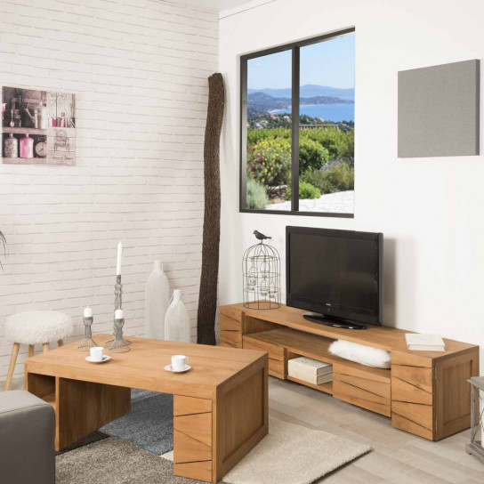 Serenity rectangular teak living room table 100 x 60