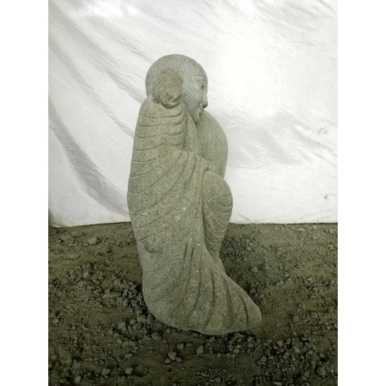 Shaolin monk garden statue made of natural stone 100 cm