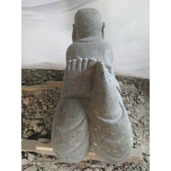 Shaolin monk natural stone garden statue 1 m