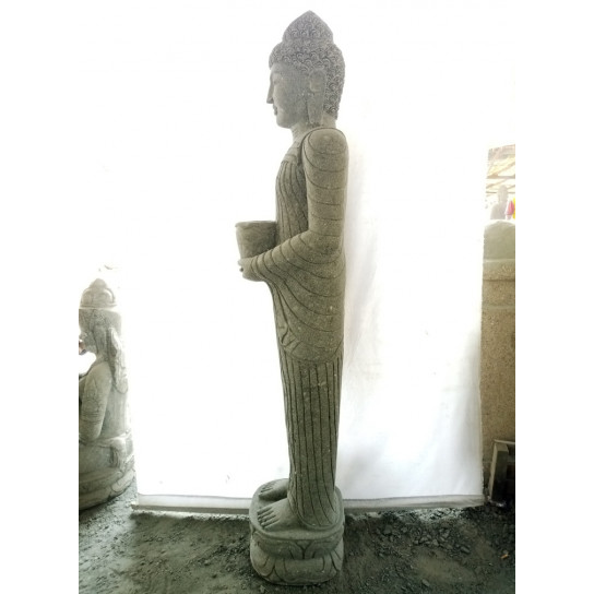 Standing buddha stone garden statue offering 200 cm