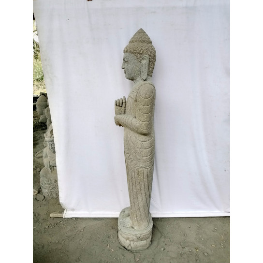 Standing buddha volcanic rock garden statue chakra 150 cm