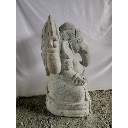 Statue of Ganesh volcanic stone zen garden 80 cm