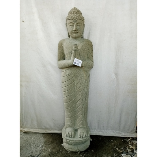 Stone standing buddha garden statue prayer 150 cm