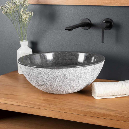 Stromboli black marble countertop sink 40 cm