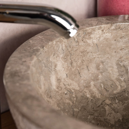 Stromboli grey marble countertop basin 35 cm