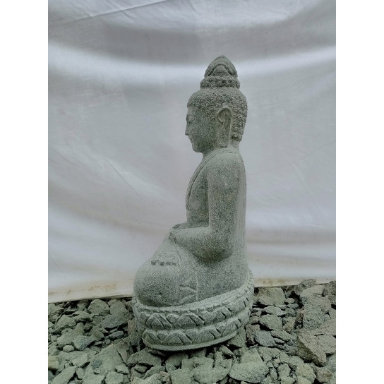 Sukothai buddha garden statue in volcanic stone 50 cm