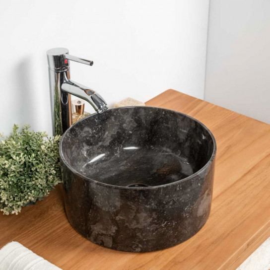 Ulysse black marble bathroom basin 30 cm