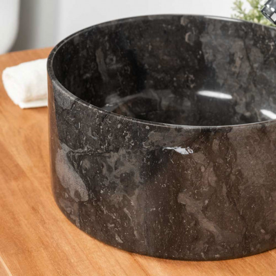Ulysse black marble bathroom basin 30 cm