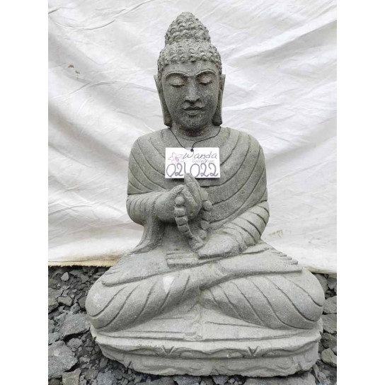 Volcanic rock seated buddha chakra pose 50 cm