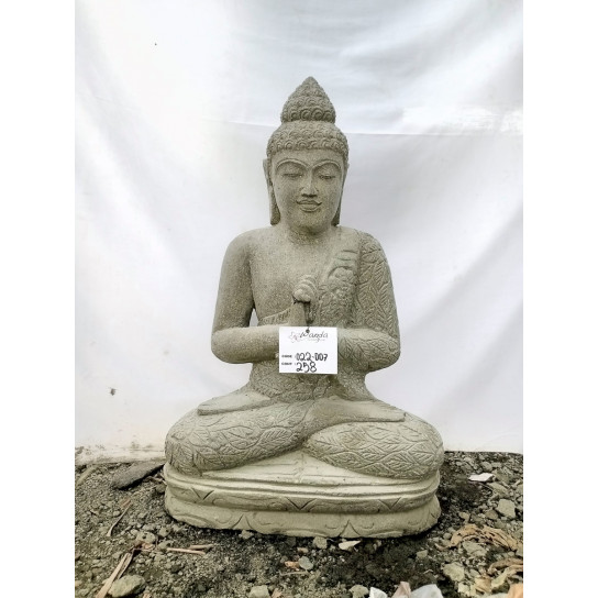 Volcanic rock seated buddha statue chakra pose 80 cm
