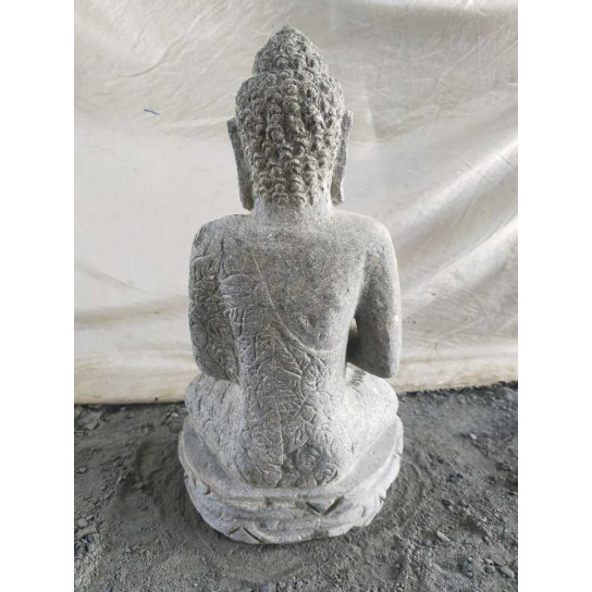Volcanic stone sculpture of Buddha in chakra position 50 cm