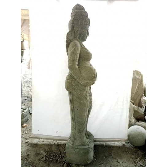 Water pouring goddess dewi natural stone statue 2 m