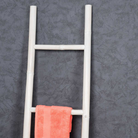 White towel holder ladder