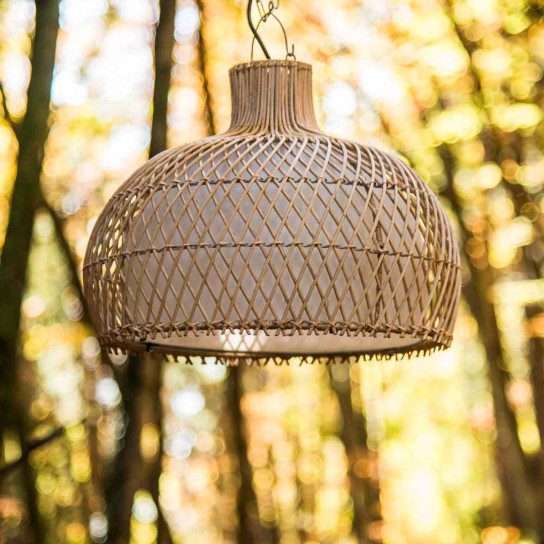 Wicker hanging lamp - 44 cm