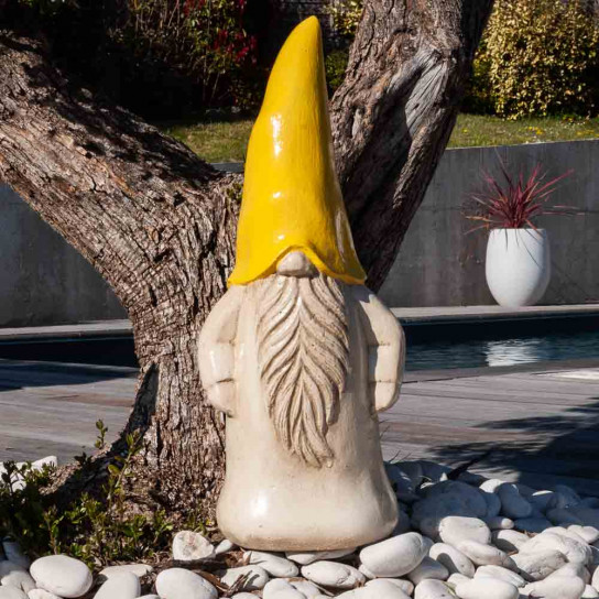 Yellow garden gnome 50cm