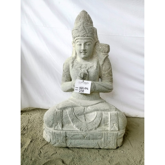 Zen balinese goddess outdoor statue chakra pose 50 cm