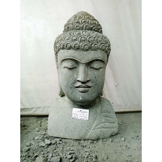 Zen buddha stone garden bust 70 cm