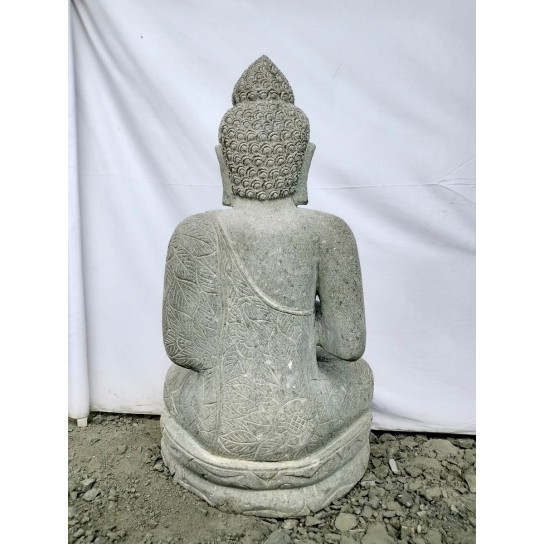 Zen buddha stone garden statue prayer pose 1 m