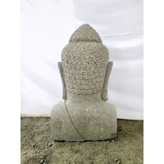 Zen decorative buddha volcanic rock bust statue 70 cm