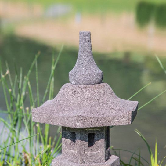 Zen lava stone japanese toro garden lamp 50 cm