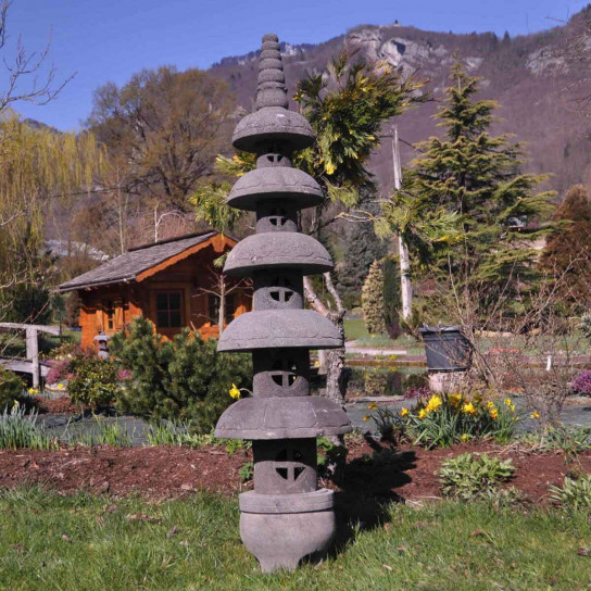 Zen lava stone pagoda japanese lantern 150 cm