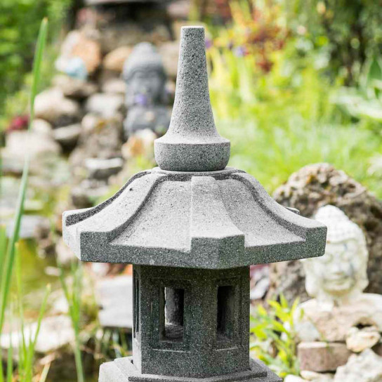 Zen lava stone pagoda japanese lantern 80 cm