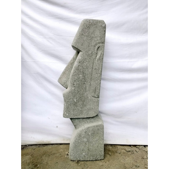 Zen moai elongated face garden statue 100 cm
