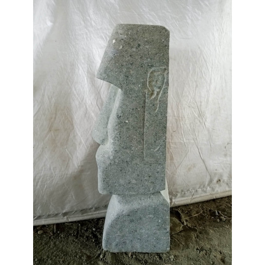 Zen moai natural stone garden statue 60 cm