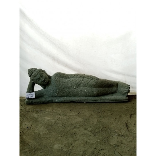Zen natural stone reclining buddha statue 1 m