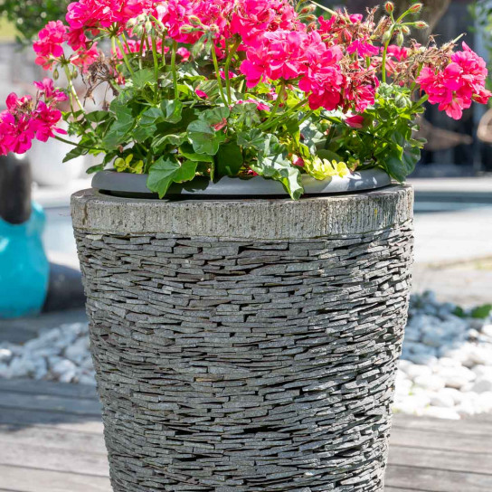 Zen slate conical terrace garden planter 50 cm