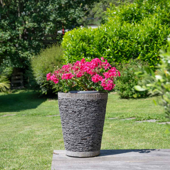 Zen slate conical terrace garden planter 50 cm