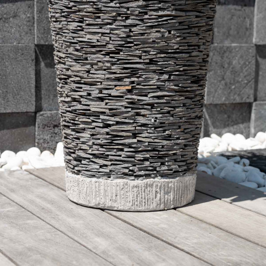Zen slate conical terrace garden planter 80 cm