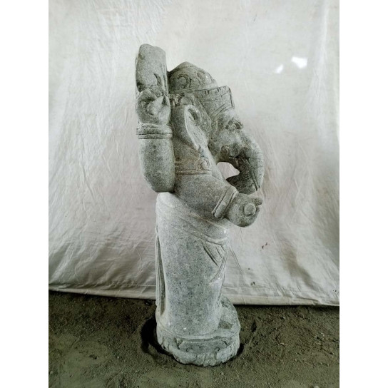 Zen standing ganesh stone garden sculpture 80 cm