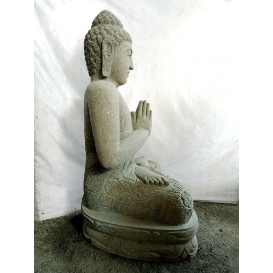 Zen stone statue of Buddha position prayer 1 m