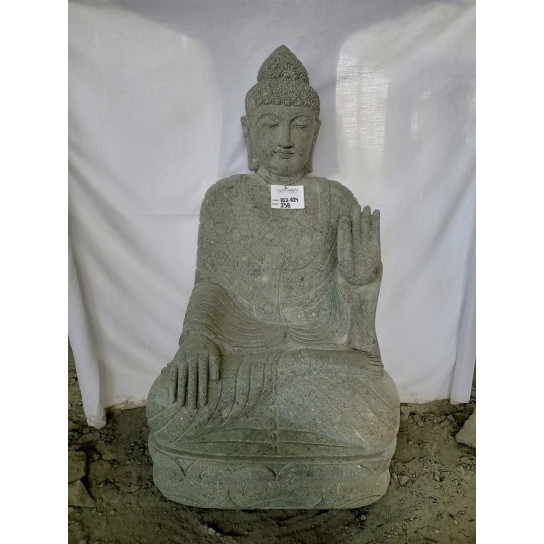 Zen volcanic rock buddha garden statue chakra pose 120 cm